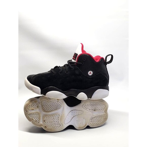 Nike Girls Air Jordan 6 Ring Black Pink White Sneaker size 12 C 557 - Picture 7 of 11